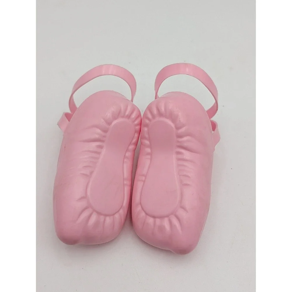 Mattel Dancerina Doll Ballet‎ Slippers Pink 3 Inch Flower Strap Pointe Shoes